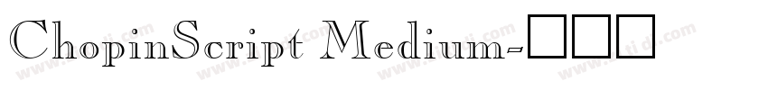 ChopinScript Medium字体转换